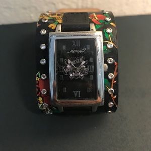 Ed hardy cuff watch